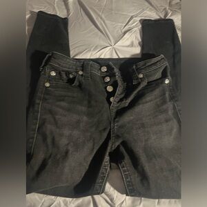 True Religion Jennie Curvy High Rise Skinny Black Jeans Size 28